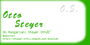 otto steyer business card